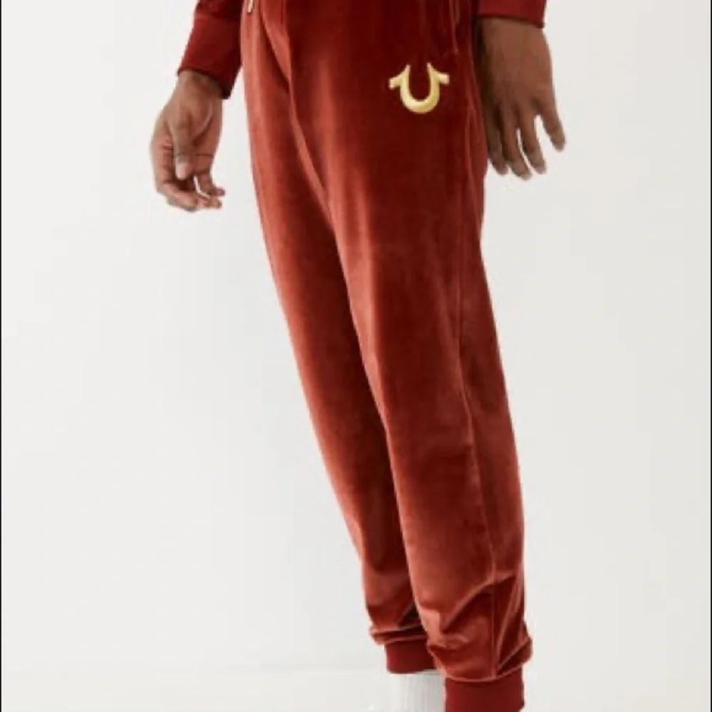 True Religion Velour Logo Branded Joggers Size 3XL